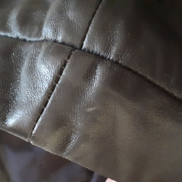 Jeanswest black genuine leather Skirt Size 14 - Picture 8 of 12